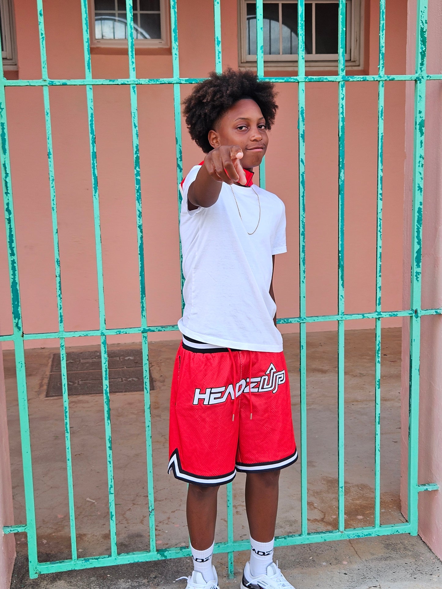 HEADZUP Front Flex Mesh Basketball Shorts