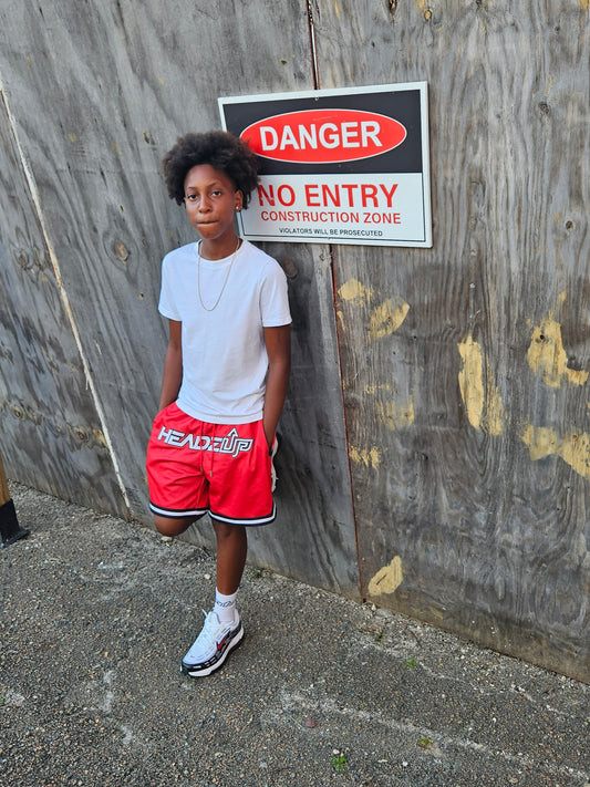 HEADZUP Front Flex Mesh Basketball Shorts
