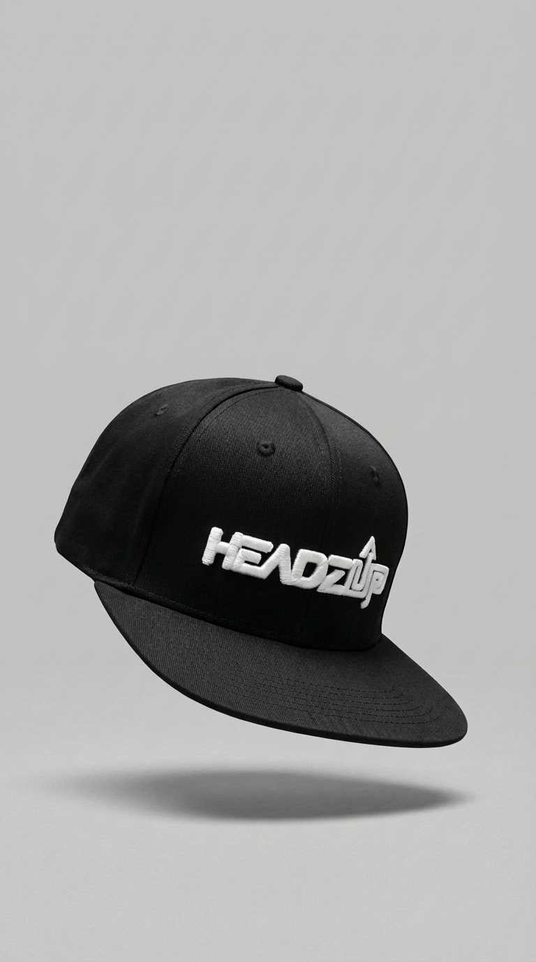 HEADZUP Black Snapback